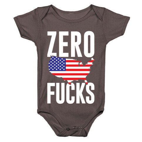 Zero F***s America Baby One-Piece