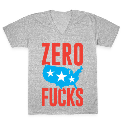 Zero F***s America V-Neck Tee Shirt