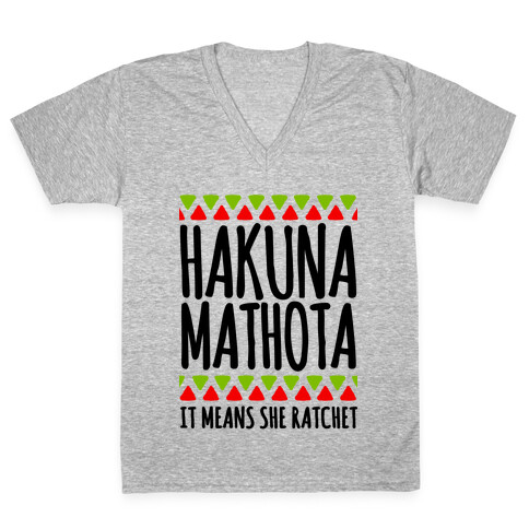 Hakuna MaTHOTa V-Neck Tee Shirt