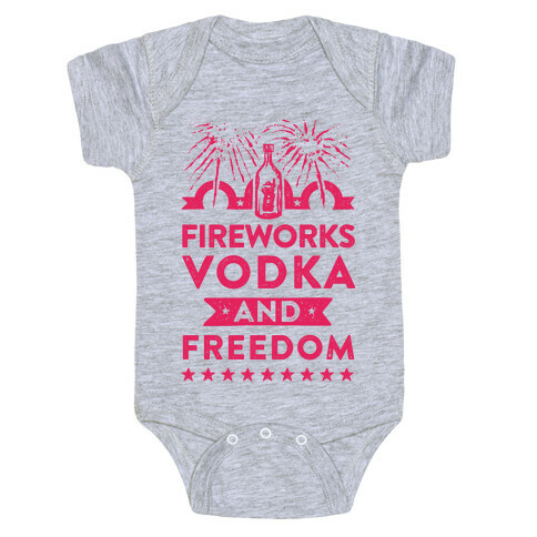 Fireworks Vodka and Freedom Baby One-Piece