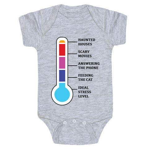 Stress and Anxiety Level Chart Baby One-Piece