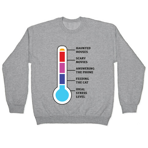 Stress and Anxiety Level Chart Pullover