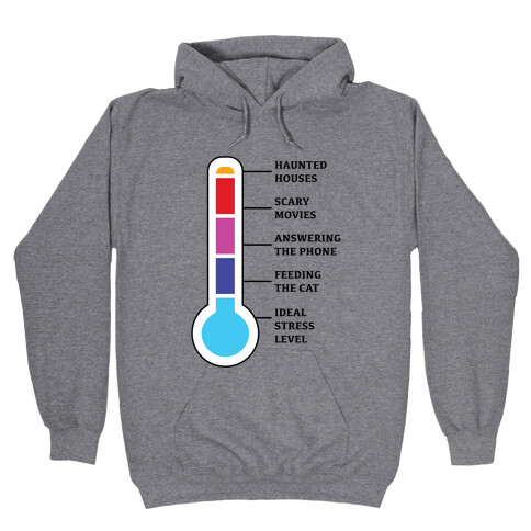Stress and Anxiety Level Chart Hooded Sweatshirt