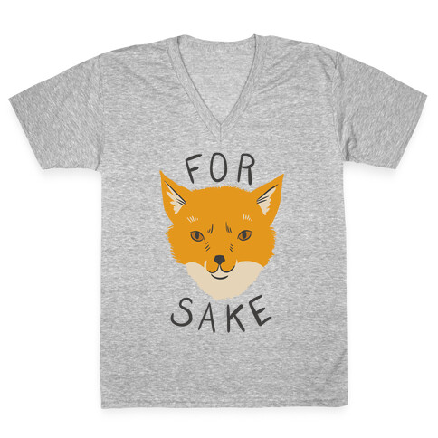 For Foxsakes V-Neck Tee Shirt