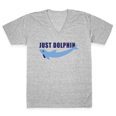 Just Dolphin V-Neck Tee Shirt