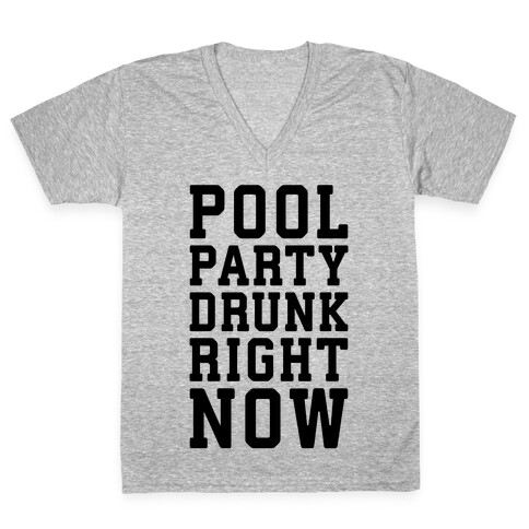 Pool Party Drunk Right Now V-Neck Tee Shirt