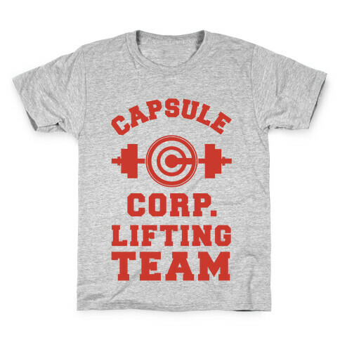 Capsule Corp. Lifting Team Kids T-Shirt