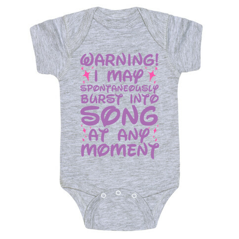 Warning! I May Spontaneously Burst into Song Baby One-Piece