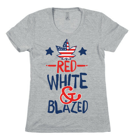 Red, White and Blazed Womens T-Shirt