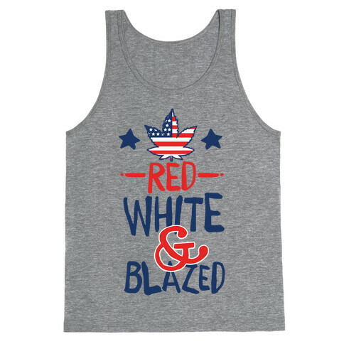 Red, White and Blazed Tank Top