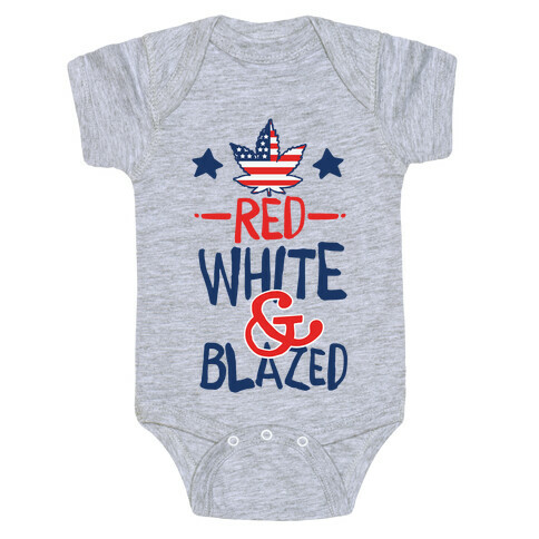 Red, White and Blazed Baby One-Piece