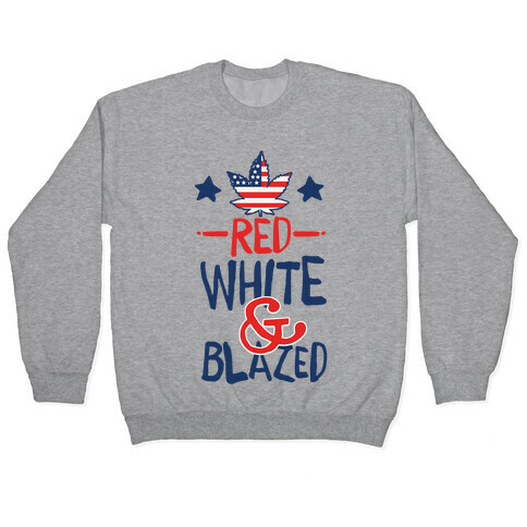 Red, White and Blazed Pullover