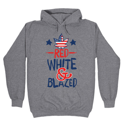 Red, White and Blazed Hooded Sweatshirt