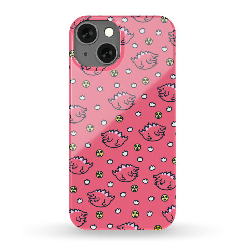 Pink Fat Godzilla Pattern Phone Case