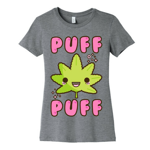 Puff Puff The Kawaii Pot Leaf Womens T-Shirt