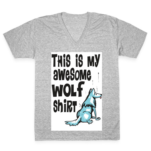 AWESOME WOLF SHIRT V-Neck Tee Shirt