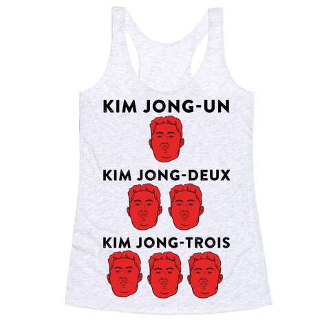 Kim Jong-Un, Kim Jong-Deux, Kim Jong-Trois Racerback Tank Top