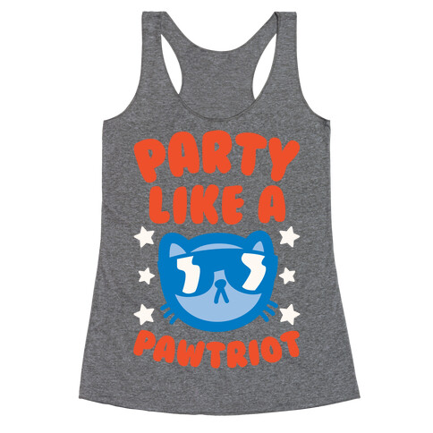 Party Like A Pawtriot Racerback Tank Top