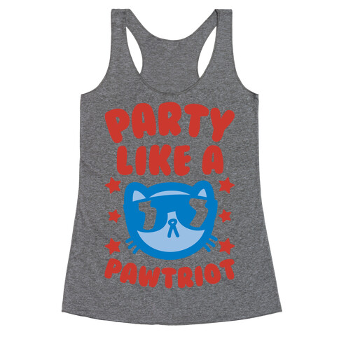 Party Like A Pawtriot Racerback Tank Top