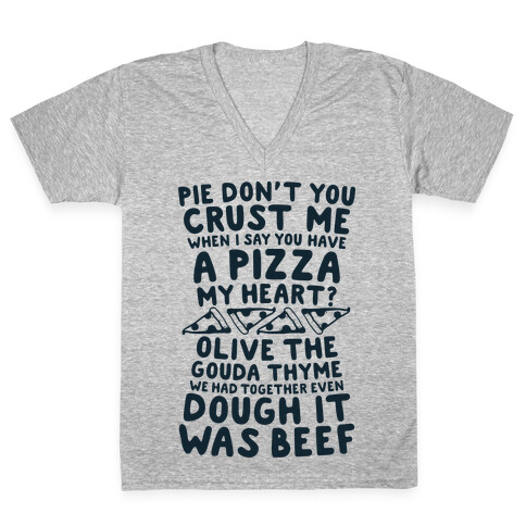 A Pizza My Heart V-Neck Tee Shirt