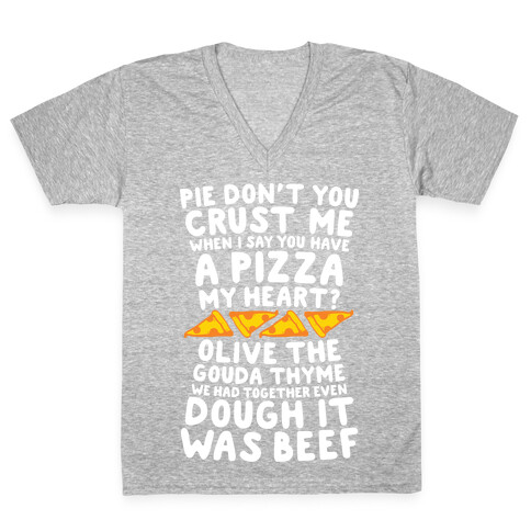 A Pizza My Heart V-Neck Tee Shirt