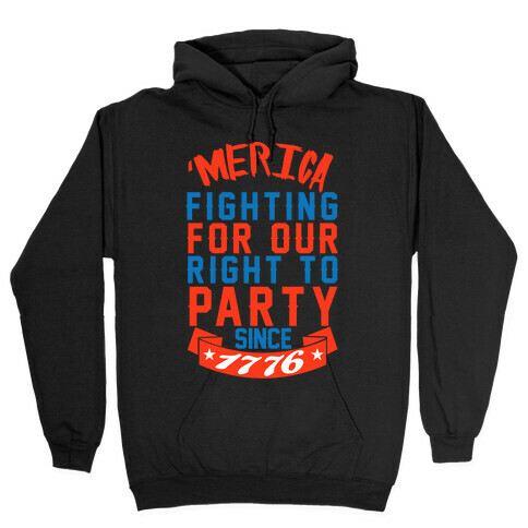 Fighting For Our Right To Party Since 1776 Hooded Sweatshirt