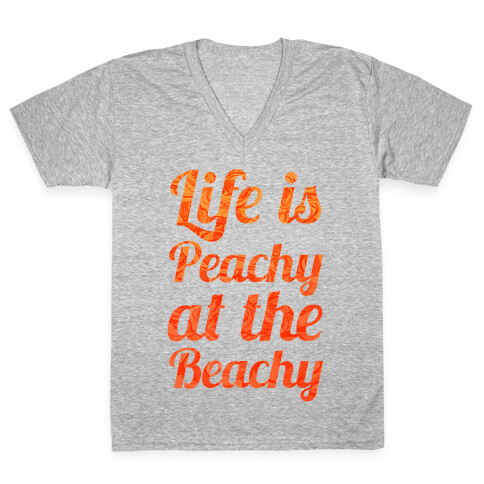 Life is Peachy at the Beachy V-Neck Tee Shirt