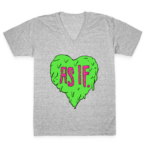 As If Heart V-Neck Tee Shirt