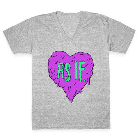 As If Heart V-Neck Tee Shirt