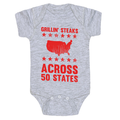 Grillin' Steaks Across 50 States Baby One-Piece