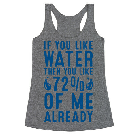 If You Like Water then You Like 72% of Me Already! Racerback Tank Top