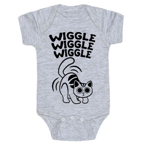 Wiggle Wiggle Wiggle (Black) Baby One-Piece