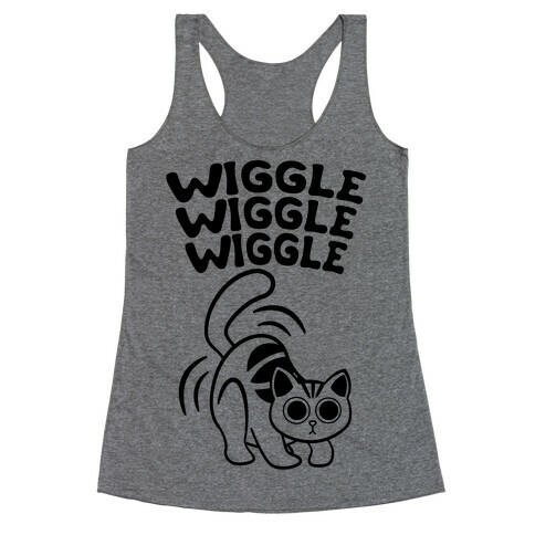 Wiggle Wiggle Wiggle (Black) Racerback Tank Top