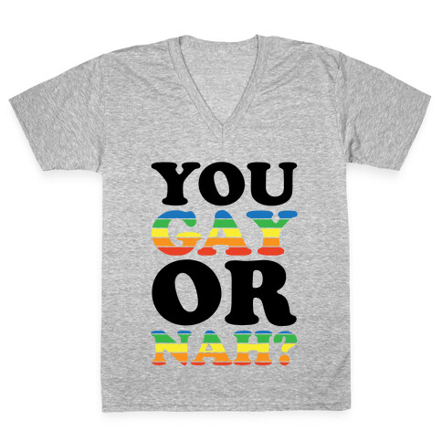 You Gay Or Nah? V-Neck Tee Shirt