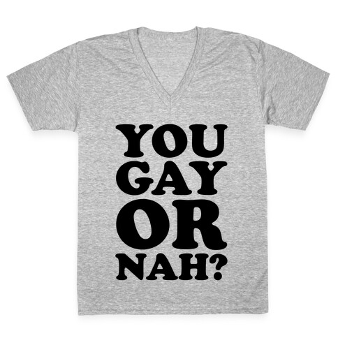 You Gay Or Nah? V-Neck Tee Shirt