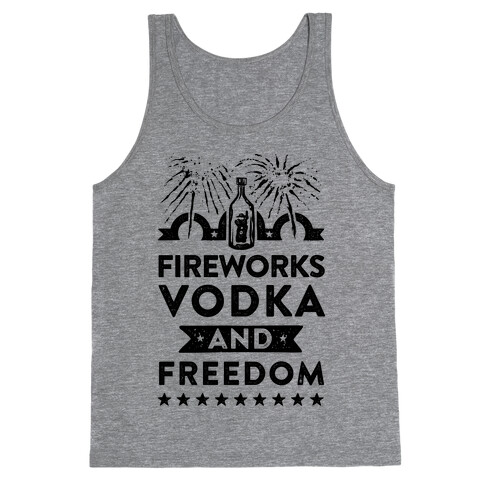 Fireworks Vodka and Freedom Tank Top