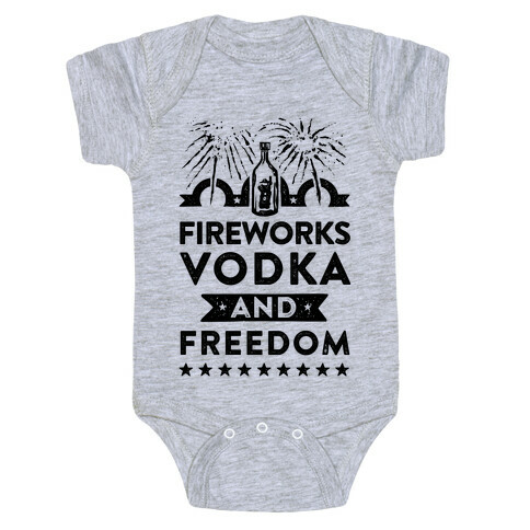 Fireworks Vodka and Freedom Baby One-Piece