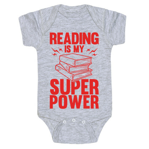 Reading Is My Super Power Baby One-Piece