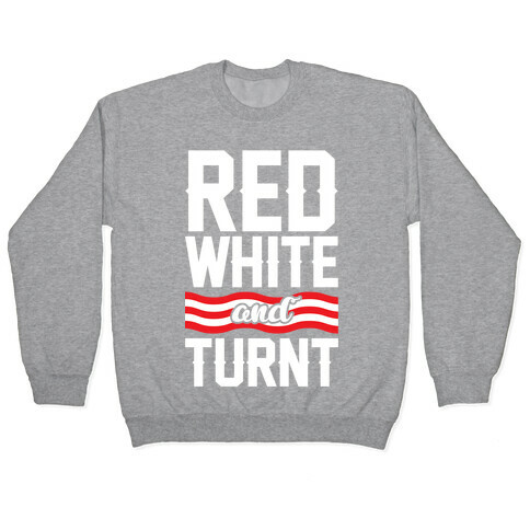Red White And Turnt Pullover