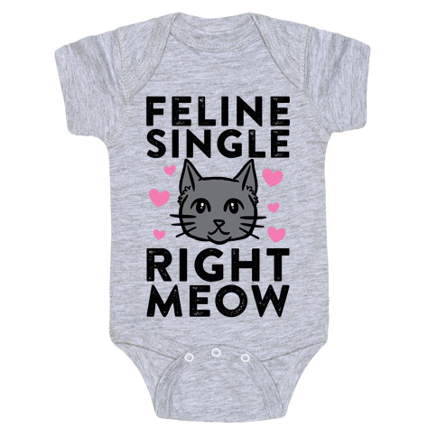 Feline Single Right Meow Baby One-Piece
