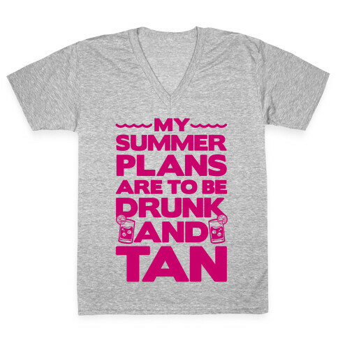 My Summer Plans V-Neck Tee Shirt