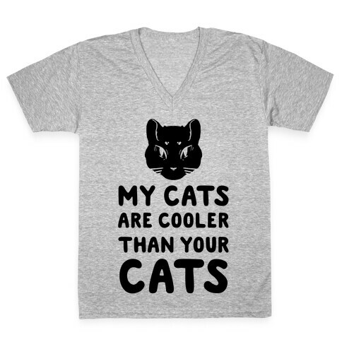 My Cats Are Cooler Than Your Cats V-Neck Tee Shirt