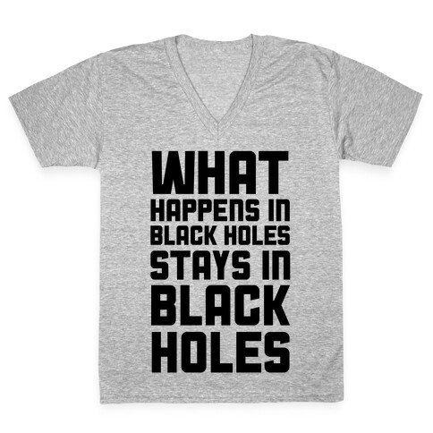 What Happens in Black Holes V-Neck Tee Shirt