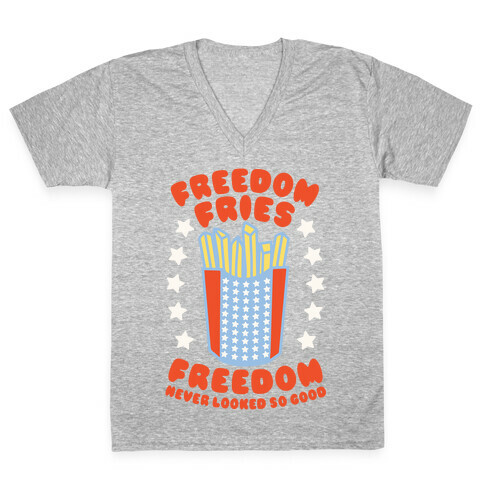 Freedom Fries V-Neck Tee Shirt