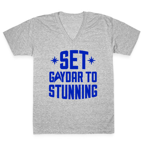 Set Gaydar To Stunning V-Neck Tee Shirt