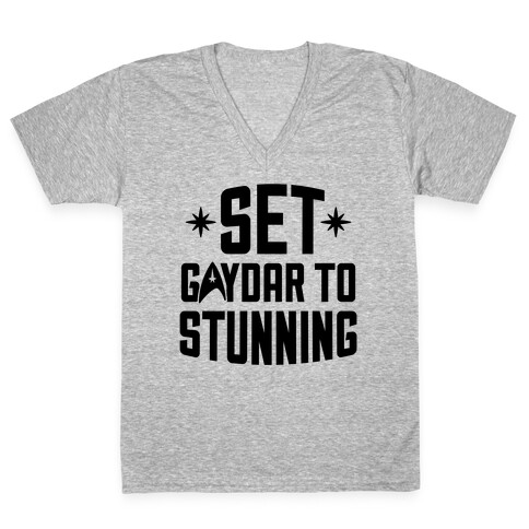 Set Gaydar To Stunning V-Neck Tee Shirt