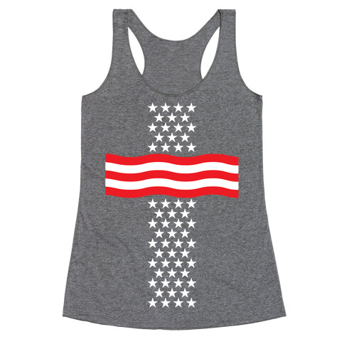 America Cross Racerback Tank Top