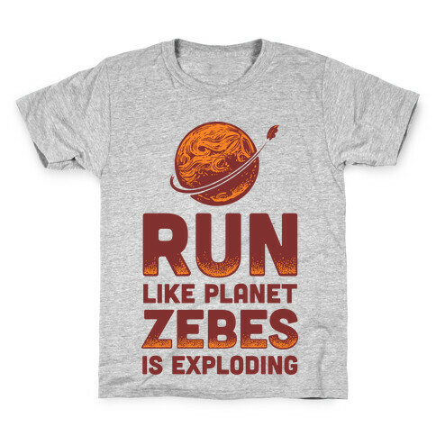Run Like Planet Zebes Is Exploding Kids T-Shirt