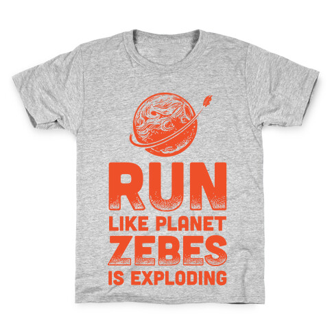 Run Like Planet Zebes Is Exploding Kids T-Shirt