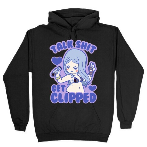 Talk Shit Get Clipped Johnny Cutter Parody Hooded Sweatshirt